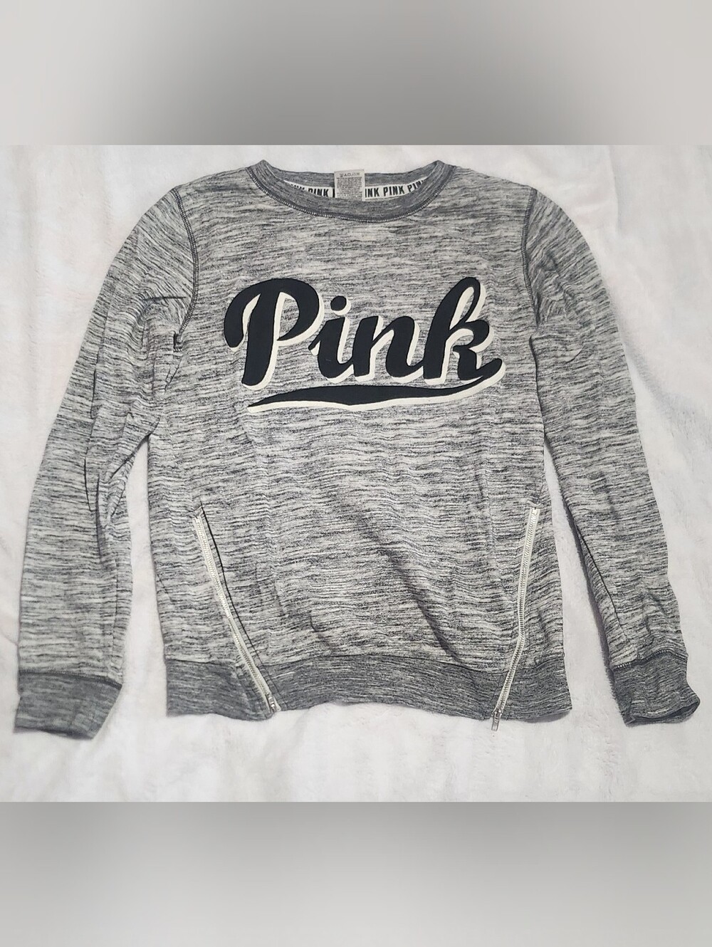 Victoria's Secret PINK Heather Gray Crewneck Sweatshirt. Size XS